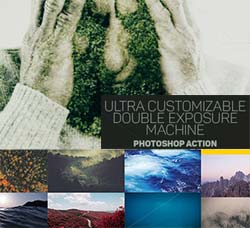 极品PS动作－双重曝光(可定制/含素材)：Ultra Customizable Double Exposure